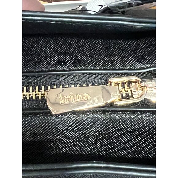 Trina Turk Colorblock Satchel or Crossbody Bag Purse (black/white) NWT - Picture 7 of 11